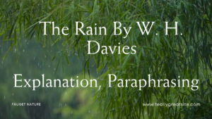 The Rain by W. H. Davies — Explanation & Hidden Meaning