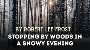 Stopping By Woods In A Snowy Evening By Robert Frost-Summary